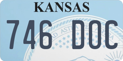 KS license plate 746DOC