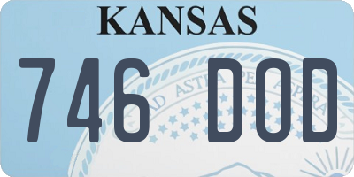 KS license plate 746DOD