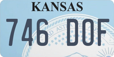 KS license plate 746DOF