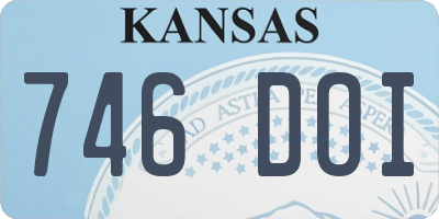 KS license plate 746DOI