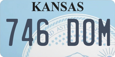 KS license plate 746DOM