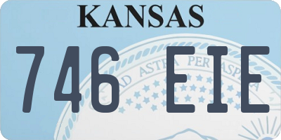 KS license plate 746EIE