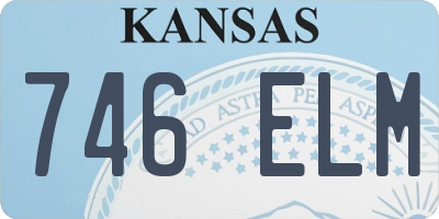 KS license plate 746ELM
