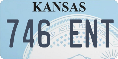 KS license plate 746ENT