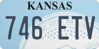 KS license plate 746ETV