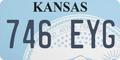 KS license plate 746EYG