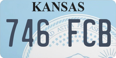 KS license plate 746FCB