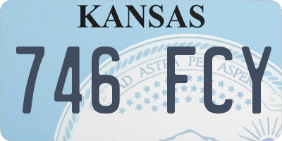 KS license plate 746FCY