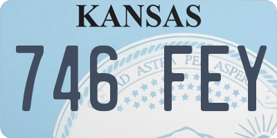 KS license plate 746FEY