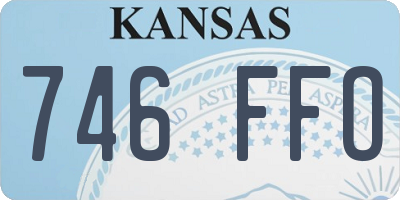 KS license plate 746FFO