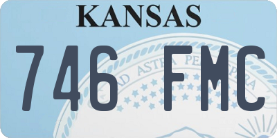 KS license plate 746FMC