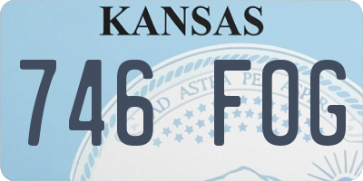 KS license plate 746FOG