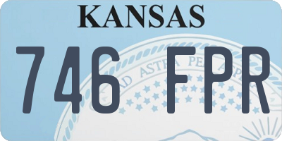 KS license plate 746FPR