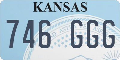 KS license plate 746GGG