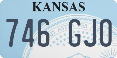 KS license plate 746GJO