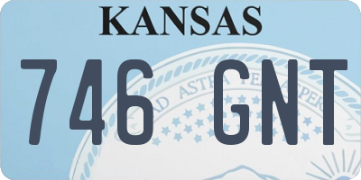 KS license plate 746GNT