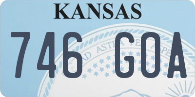 KS license plate 746GOA