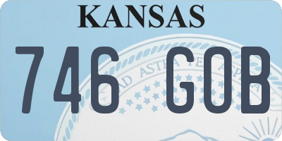 KS license plate 746GOB