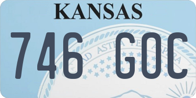 KS license plate 746GOC