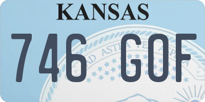 KS license plate 746GOF