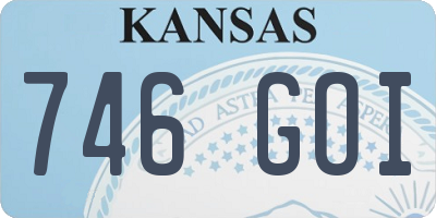 KS license plate 746GOI