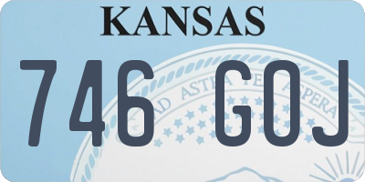 KS license plate 746GOJ