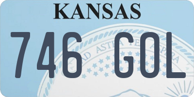 KS license plate 746GOL