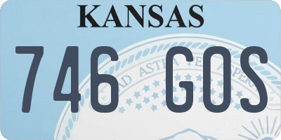 KS license plate 746GOS