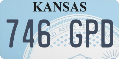 KS license plate 746GPD