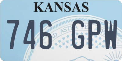 KS license plate 746GPW