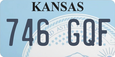 KS license plate 746GQF