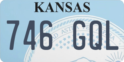 KS license plate 746GQL