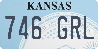 KS license plate 746GRL