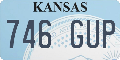 KS license plate 746GUP