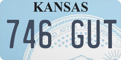 KS license plate 746GUT