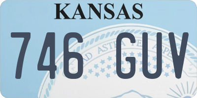 KS license plate 746GUV
