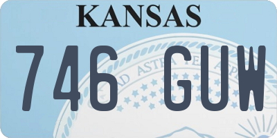 KS license plate 746GUW