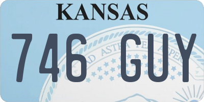 KS license plate 746GUY