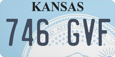 KS license plate 746GVF