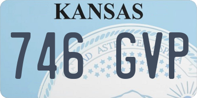 KS license plate 746GVP