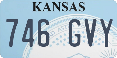 KS license plate 746GVY