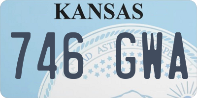 KS license plate 746GWA