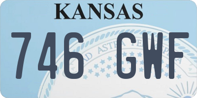 KS license plate 746GWF