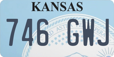 KS license plate 746GWJ