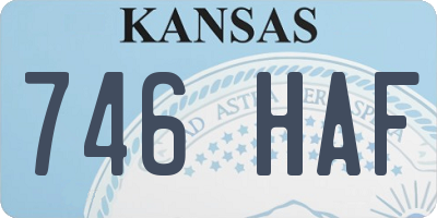 KS license plate 746HAF