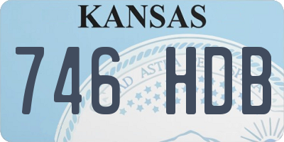 KS license plate 746HDB