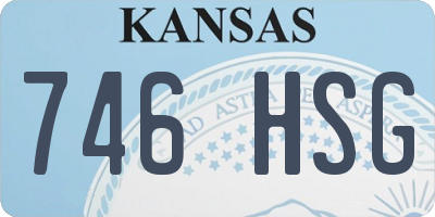KS license plate 746HSG