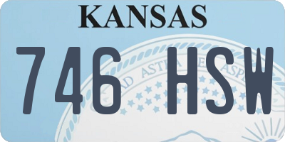 KS license plate 746HSW