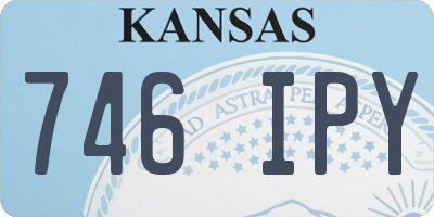 KS license plate 746IPY