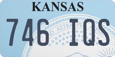 KS license plate 746IQS